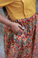 Cotton  Feeding/Maternity- Maxi/Gowns- Double side zip - Kalamkari Yellow and Red