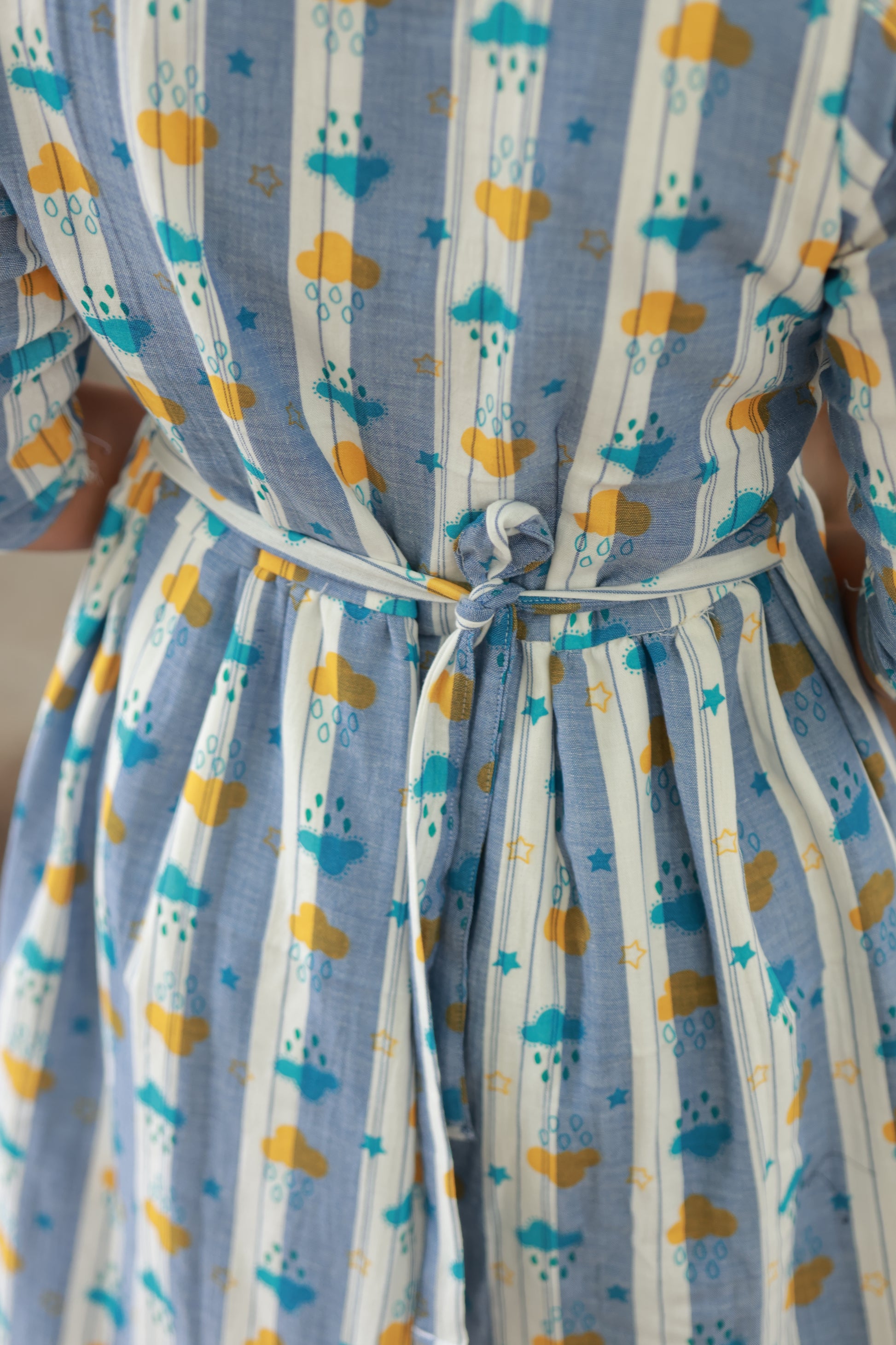 Premium Muslin- Feeding/ Maternity Maxi/Gown - Cotton lining /Double side zip - Adjustable waist fit with back tie feature, Smart utility feature with elegant finish.