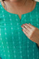 Coordset- Feeding/ Maternity 2 pc set [Top with center zip and free size bottom] -Green Apple