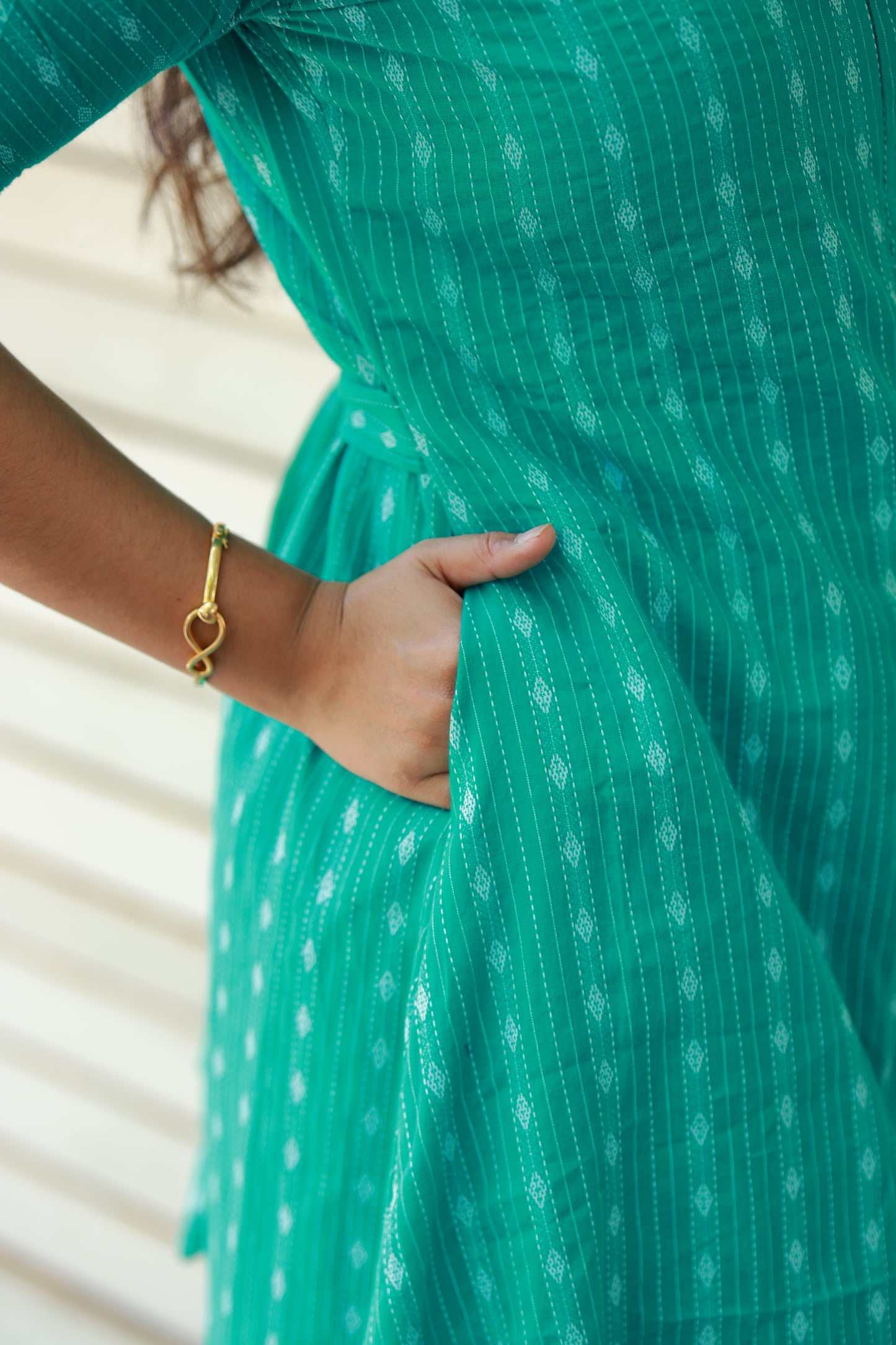 Coordset- Feeding/ Maternity 2 pc set [Top with center zip and free size bottom] -Green Apple