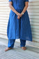 Coordset- Feeding / Maternity 2 pc set [Top with center zip and free size bottom] - Ink Blue