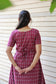 Coordset- Feeding / Maternity 2 pc set [Top with center zip and Full-length lining and free size bottom] -  Wine
