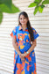 Shirt Dress - Maternity / Feeding - Scan friendly - All buttons openable with belt - Rainbow Dress
