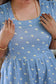 Blue Moon- Muslin/  Maternity / Feeding Maxi/Gown -  cotton lining- Double side zip -last pc in 4xl