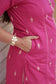 Neemai Pink Cotton Kurti with Side Pocket Detail, Lightweight Breathable Regular Wear for Women, comfortable festive wear