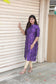 Raw silk Kurti - Purple  - optional feeding