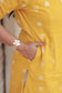 Neemai Yellow Cotton Kurti with Side Pocket Detail, Casual Summer Wear for Women, pregnancy and postpartum friendly kurti 