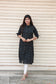 Neemai Black Regular Wear Cotton Kurti for Women, Lightweight Summer Outfit with Side Slits and Front Buttons for feeding access