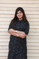 Neemai Black Cotton Kurti with Front Button Opening for breastfeeding access, Stylish Casual Wear with Optional Nursing Friendly Design, Plus Size office wear
