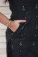 Neemai Black Handloom Cotton Kurti with Side Pocket, Comfortable Summer Regular Wear for Women, Plus Size black kurti