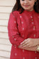 Raw silk Kurti - Marron Red - optional feeding