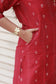 Raw silk Kurti - Marron Red - optional feeding