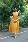 Center zip Normal / Maternity Midi/Gown- kota cotton with full lining - Golden