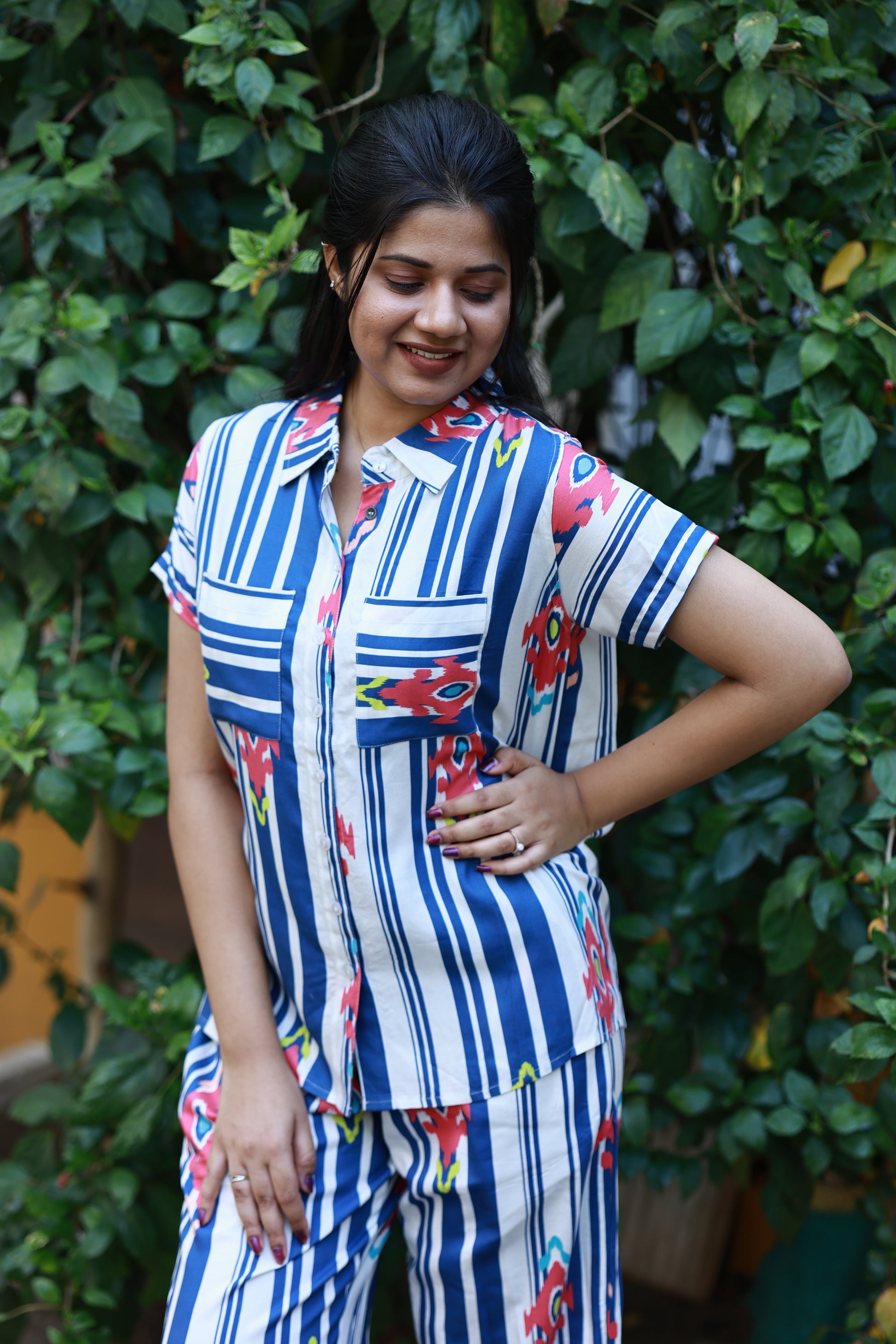 Neemai cotton lounge co-ord set for women, summer friendly comfortable everyday wear, vacation wear.