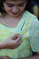 Maternity Maxi/Gown/Midi - Breathable pregnancy dress with hidden feeding zip, Floral georgette summer fabric