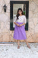 Maternity/Feeding Midi/Gown - White and purple ,Lightweight & breathable material ideal for everyday wear.