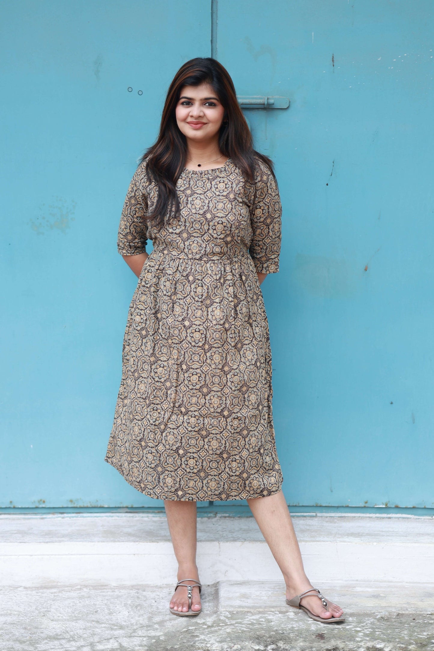 Maternity/Feeding Midi/Gown - Lightweight & breathable material ideal for everyday wear.