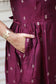Raw silk Maternity Maxi/Gown - Festival Collection - Nursing friendly festive wear with pockets