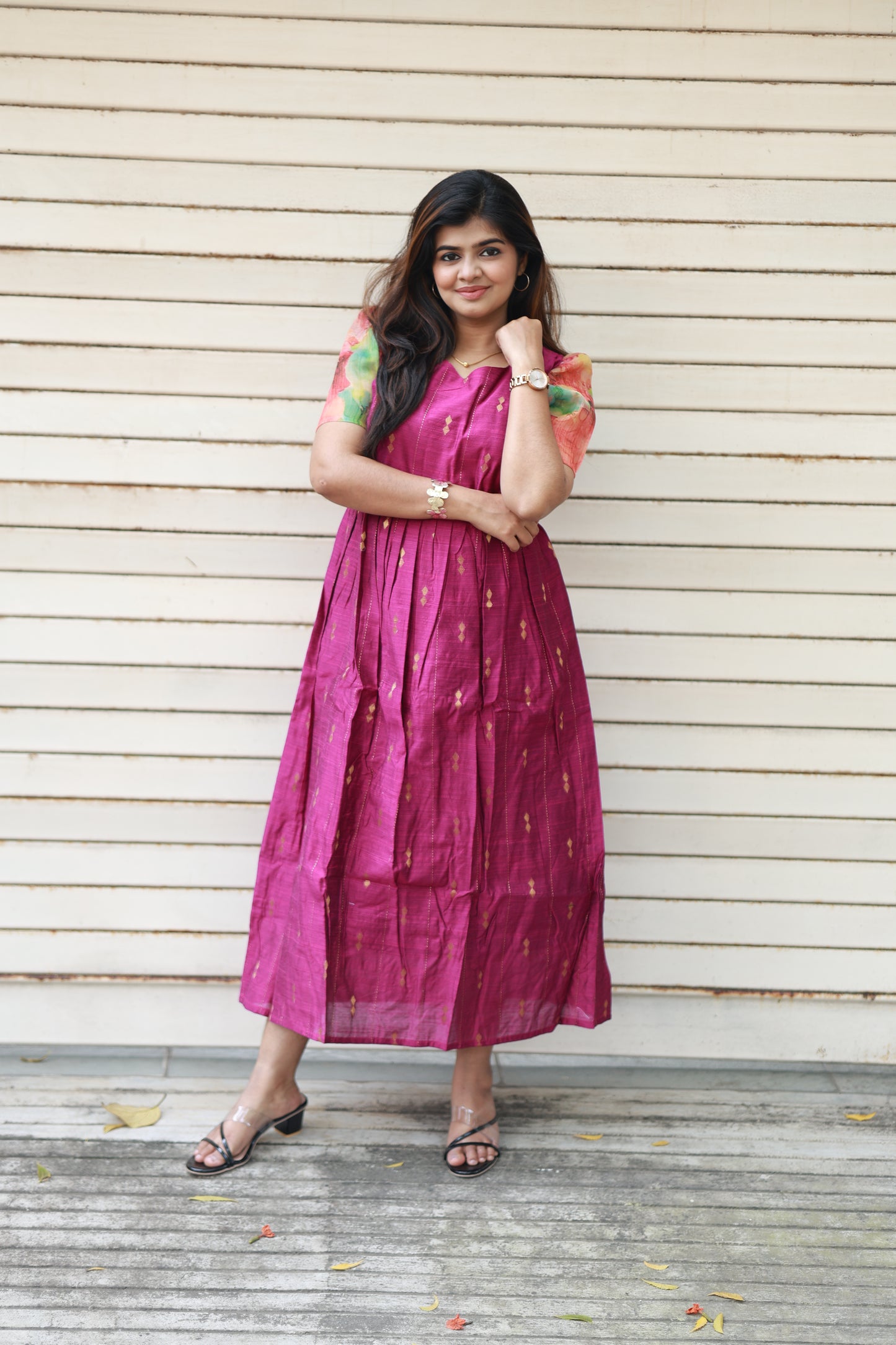 Neemai Barbie Pink Maternity Feeding Friendly Maxi Dress for Women, soft silk fabric, Nursing Zip, Festive Wear, Plus Size Maternity Dress