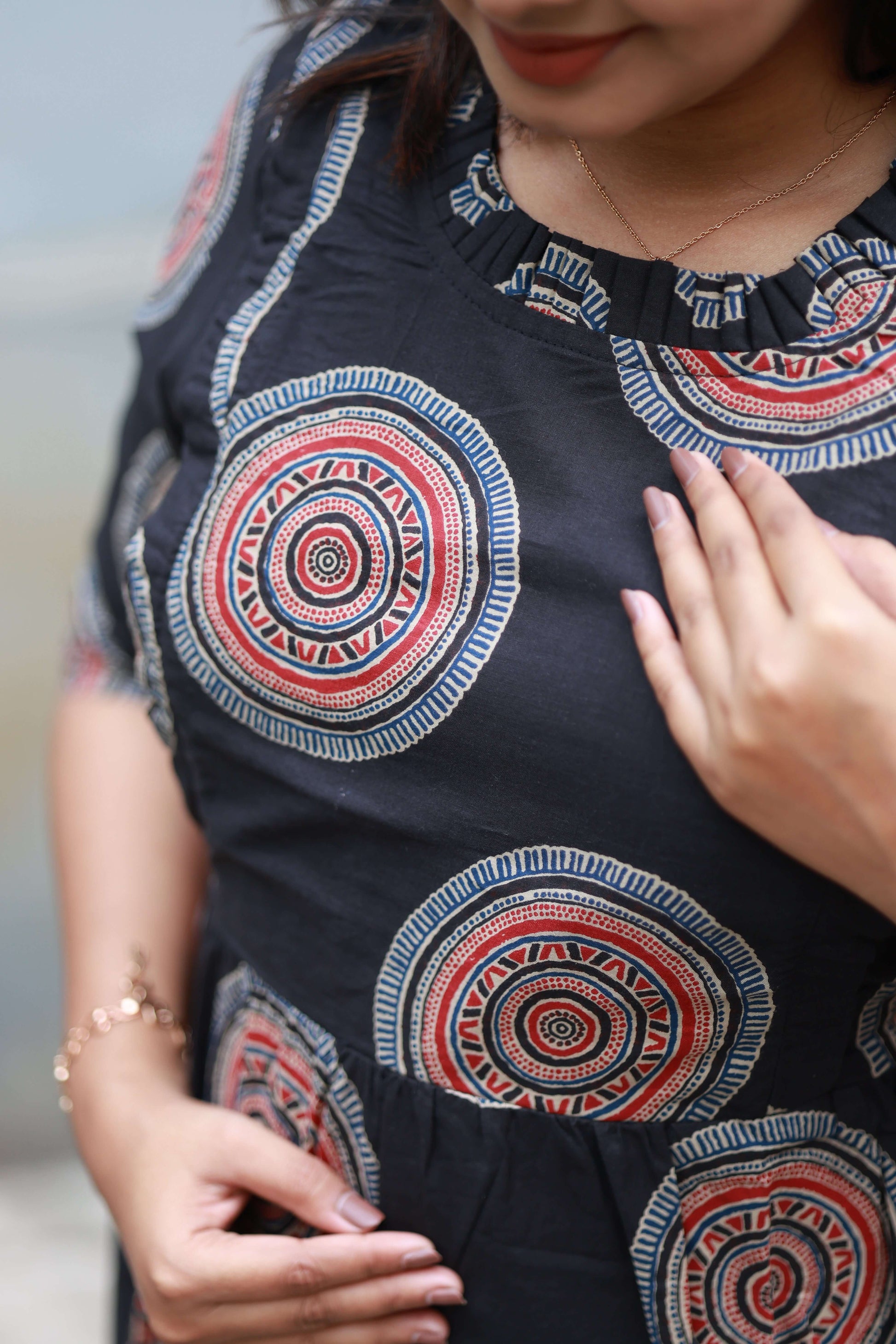 Maternity/Feeding Midi/Gown - Black, 2 side zips for easy and discreet feeding, Hidden zippers for a neat look