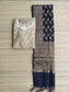Banarasi Brocade Duppatta-  only Duppatta - Black Color