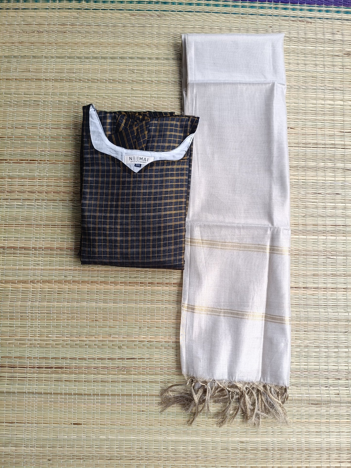 Gold silk Dupatta - only Duppatta