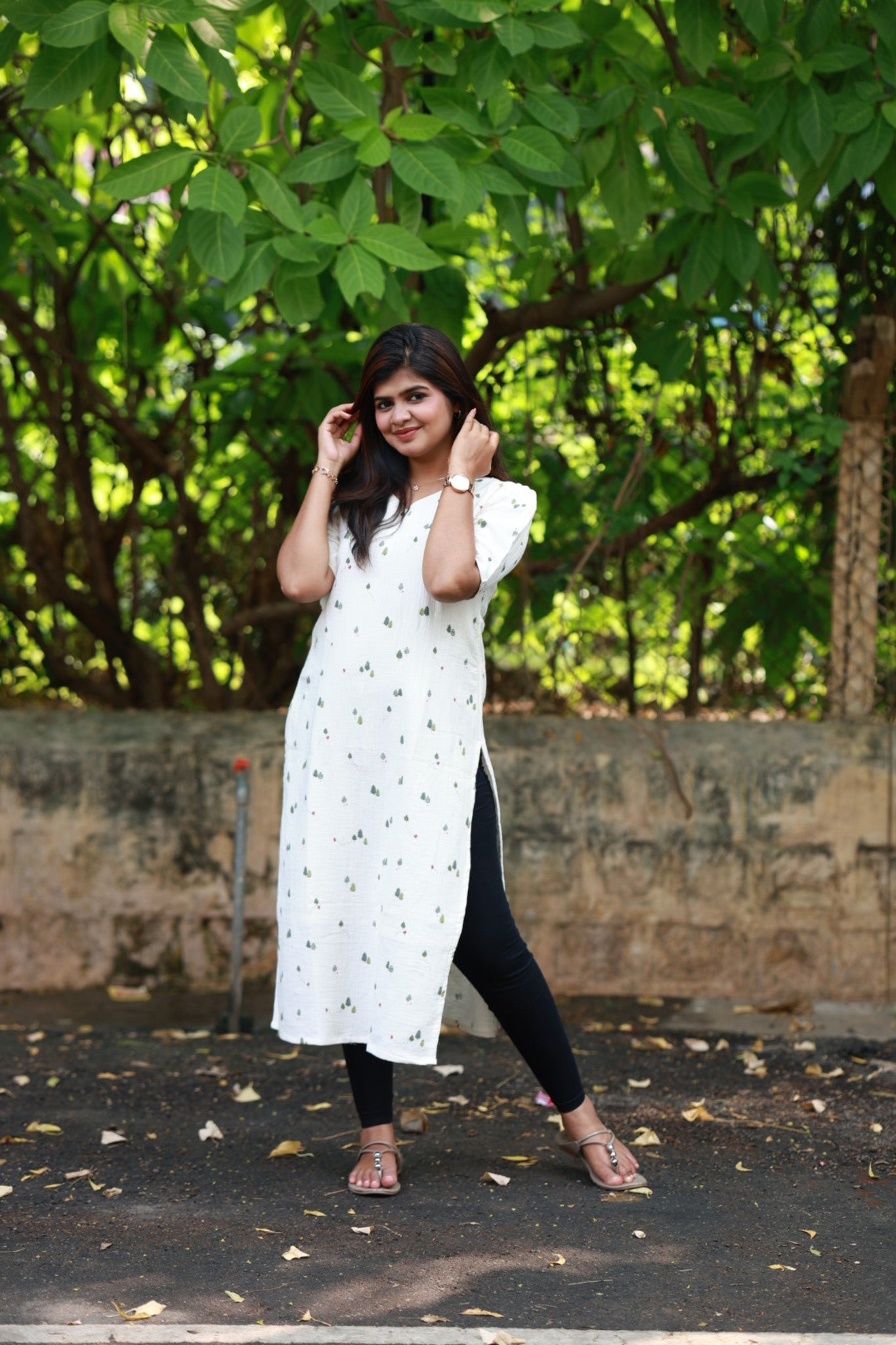 Office and College wear kurti - Christmas  Claus - neemai