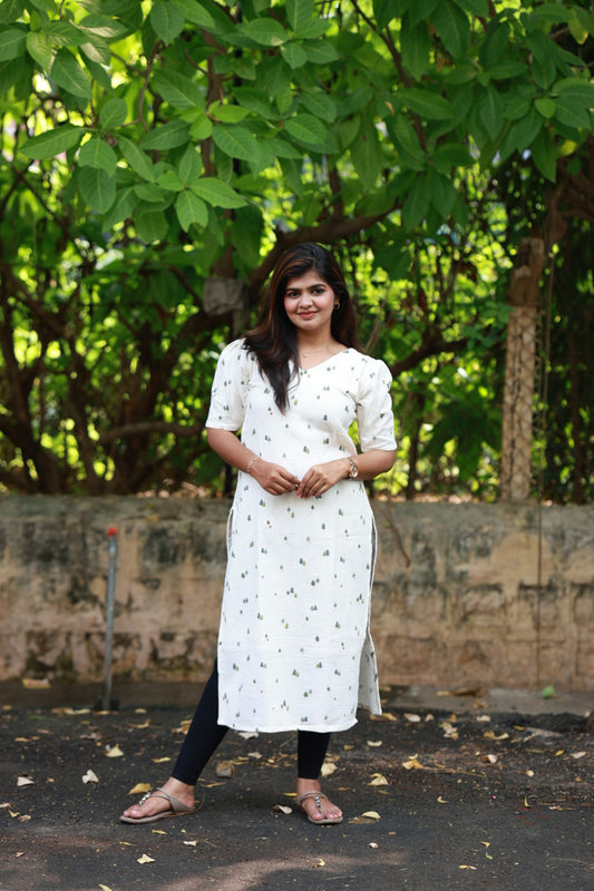 Office and College wear kurti - Christmas  Claus - neemai