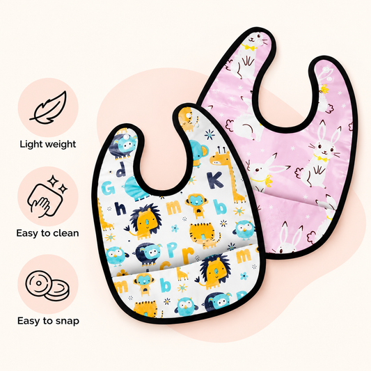 Kindergarten-Rabbit Bibs combo pack of 2