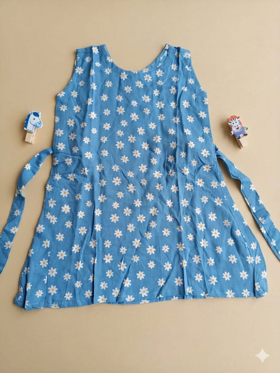 3 to 4 Years Girl baby dress- Cotton  / Muslin  (Pack of Three)