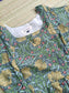 Viscose rayon - Feeding/ Maternity Maxi/Gown - Cotton lining /Double side zip -Green Tree
