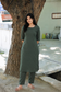 Prewashed pure Cotton checks / Maternity 2 pc Coordset [ Top with double side zip, and Pant] - Small checks Green
