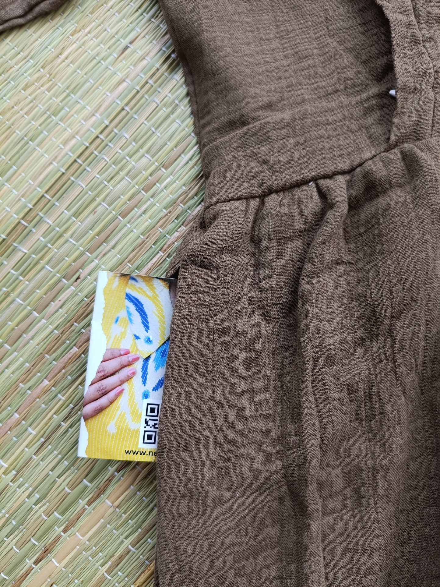 Premium Muslin- Feeding/ Maternity Maxi/Gown - Cotton lining /Double side zip -  Brown Muslin