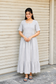 Premium  Muslin- Feeding/ Maternity Maxi/Gown - Cotton lining  / Double side zip  -Silver color