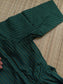 Prewashed Handloom Cotton Maternity Feeding Gown/Maxi /Double Side Zip- Green line