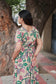 Kalamkari cotton- Feeding/ Maternity Maxi/Gown - Cotton lining  / Double side zip- pink lotus