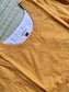 Cotton Maternity/Feeding Midi/Gown - Self Dark yellow ( Full length cotton lining)