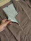 Prewashed Handloom Jamdani - Maternity / Feeding - Maxi/Gown - Cotton Lining - Center zip- Collar Mocha Brown