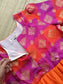 Raw silk Maternity Maxi/Gown in center zip - Festival Collection- Full cotton lining - Fanta orange