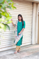 Raw silk Maternity 3 pc  festival kurti  set [ Top with center zip, pant and dupatta] - Peacock Green - Last pc in 2XL and 3XL