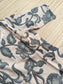 Block printed kalamkari cotton Maternity 2 pc chudidhar set [ Top with double side zip, and dupatta - Grey Flower