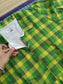 Madras checks Cotton - Feeding/ Maternity Maxi/Gown - Cotton lining /Center zip -Small check green