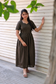 Raw silk Maternity Maxi/Gown - Festival Collection - Black checks