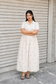 Onam special Maternity maxi / gown-White and Blue butta
