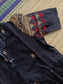 Handloom Jamdani - Maternity / Feeding - Maxi/Gown - Cotton Lining - Center zip- Collar black and Sandal