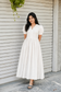 Baptism/Photoshoot Gown-  Premium Muslin -  Maternity/Center zip -  White muslim