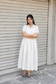 Dobbi cotton - Feeding/ Maternity Maxi/Gown - Cotton lining /Center zip -Collar Self White - photoshoot/Baptism