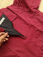 Prewashed handloom Cotton - Feeding/ Maternity Maxi/Gown - Cotton lining /Center zip -Collar Red Stripe