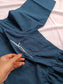 Cotton - Feeding/ Maternity Maxi/Gown - Cotton lining /Double side zip -Blue Stipe