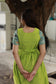 Soft silk - Double side zip  Maternity Maxi/Gown - Festival Collection(Full cotton Lining) - Parrot green